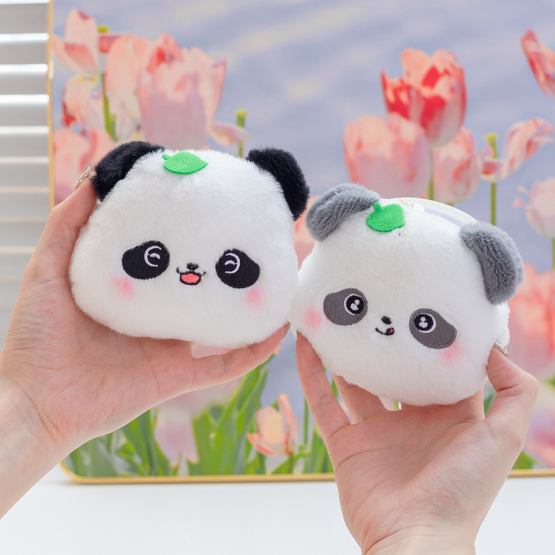 팬더 동전 지갑(검은색과 회색은 무작위로 발송됩니다. 지정된 주문 시 참고하세요)