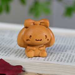 南美黃楊木黃金檀木雕玉桂狗手把擺件手辦周邊模型卡通人偶公仔