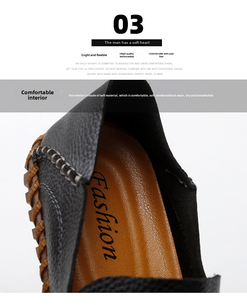 Large size handmade loafers with small outdoor driving shoes_voghion.com