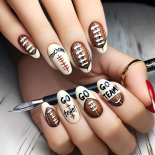 Rugby Elegant Fashion Joker European and American ins Style Nail Wear Armor Super Bowl Short Removable 24 Pieces