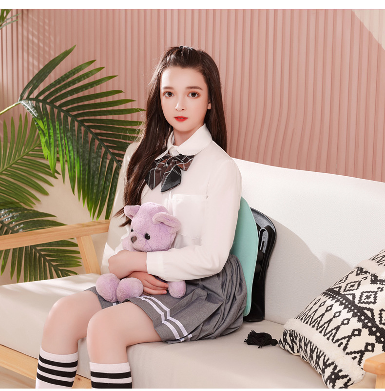 Children's Lumbar Support Cushion for Correct Sitting Posture, Ergonomic Backrest Pad for Students, Comfortable for Long Sitting, Large Child Lumbar Pillow for Car Use