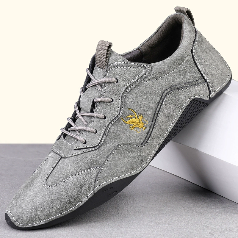 859 Мужская обувь Спортивная повседневная обувь с низким верхом ручной работы плоские удобные маленькие кожаные туфли