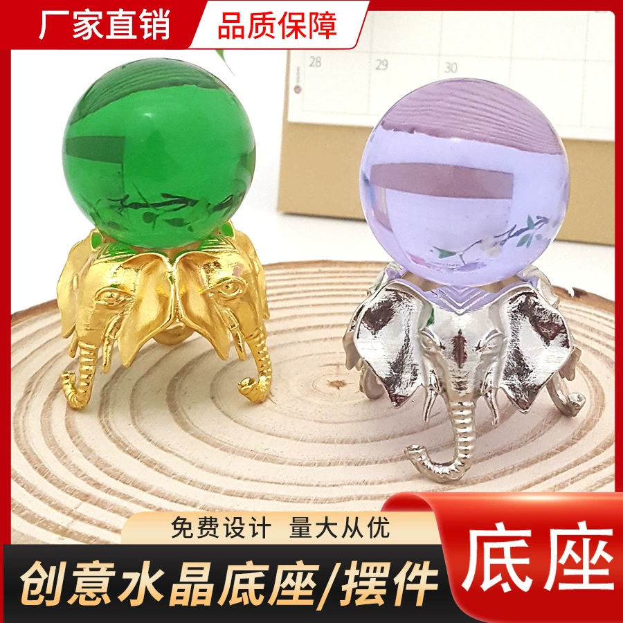 Трансграничные горячие продажи креативных слонов ремесел сплава небольших украшений в форме животных хрустальная основа аксессуары декоративные производители