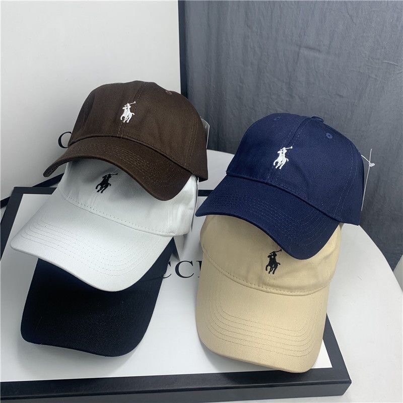 Polo Internet Celebrity Baseball Cap Golf Pony Sun Hat Women Soft Top Outdoor Sunshade Wide Brim Duckbill Cap Men Trendy