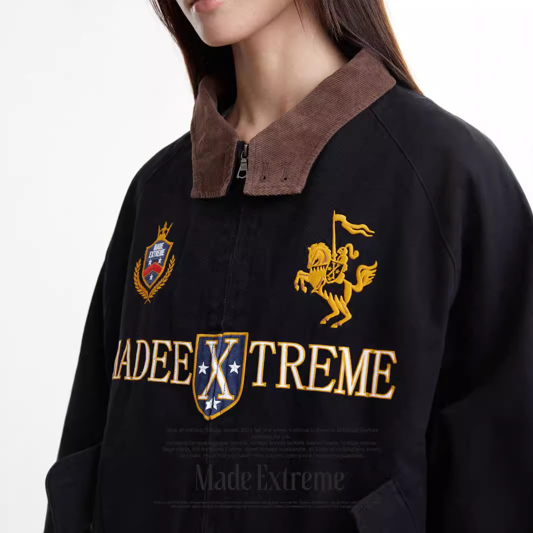 MADEEXTREME阿苏特染斜纹绵レトロストリート高级秋メンズデロイト刺繍ジャケット