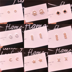 S925 Silver Needle Pearl Geometric Round Earrings, Dongdaemun Korean Unique Style Cold Atmosphere Minimalist Ear Accessories