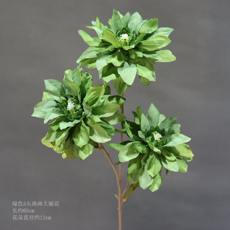 Verde 3-cabeza pintura al óleo