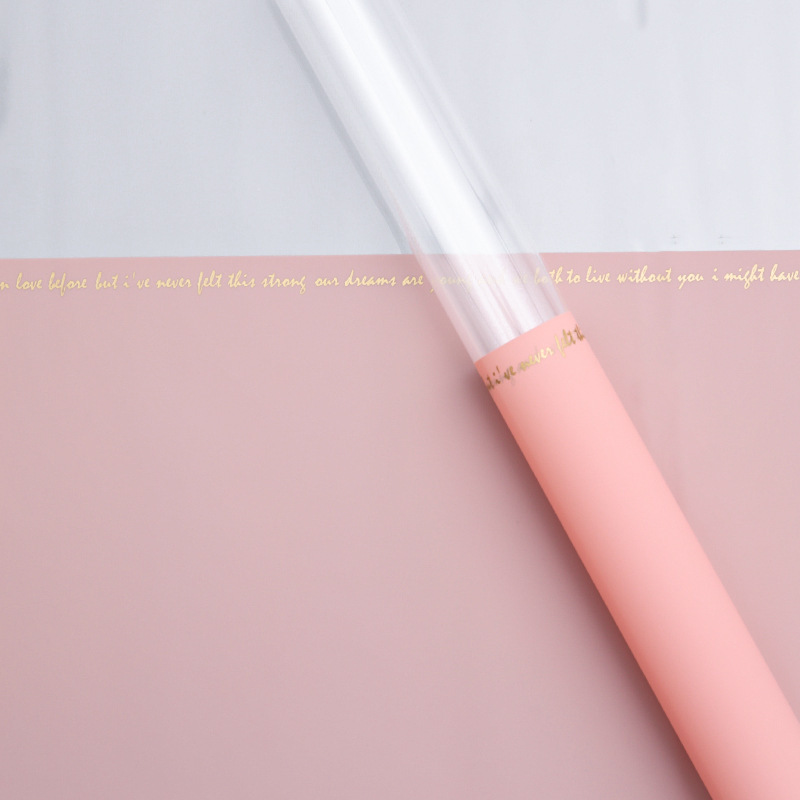 Bolsa de embalaje de flores de San Valentín al por mayor floristería arte floral material de bricolaje opp celofán impermeable bolsa de un solo haz de flores