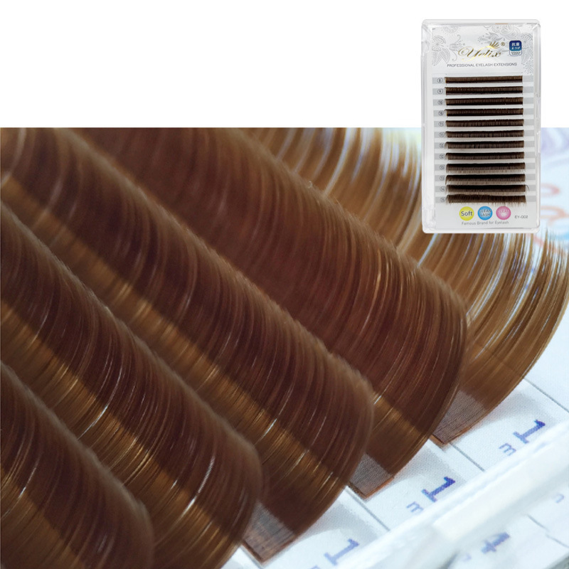 Fábrica transfronteriza un segundo pestañas florecientes coloridas pestañas falsas de gran capacidad en fila de flores injerto pestañas al por mayor