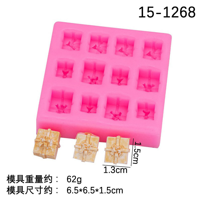 Nuevo tamaño caja de regalo molde silicona epoxi arcilla cerámica suave postre pastel fondant chocolate accesorios decorativos