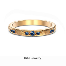 ��ʽ�¿�S925���y��ָŮ�����{ɫ�ʯ�y���߼��ٴ��YŮ�]�ڽ�ָ