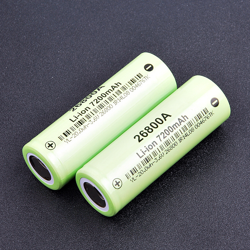 Factory Direct Sales 26800 Power 5C Lithium Battery 7200Mah a Product Full Capacity 3.7V Lithium Ion Battery
