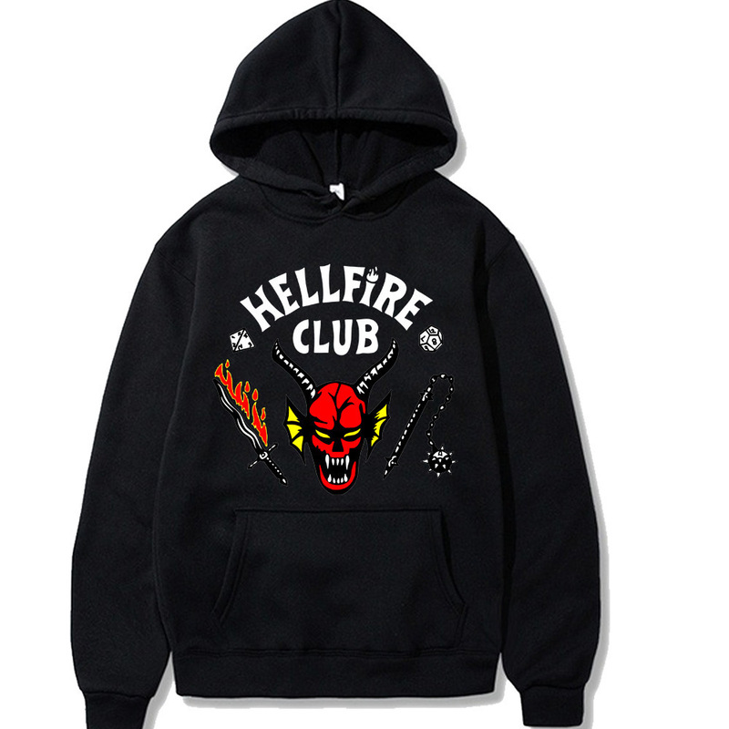 Strange story 4 Stranger Things S4 Hell Fire Club T-shirt 3D sweater fleece-lined hoodie