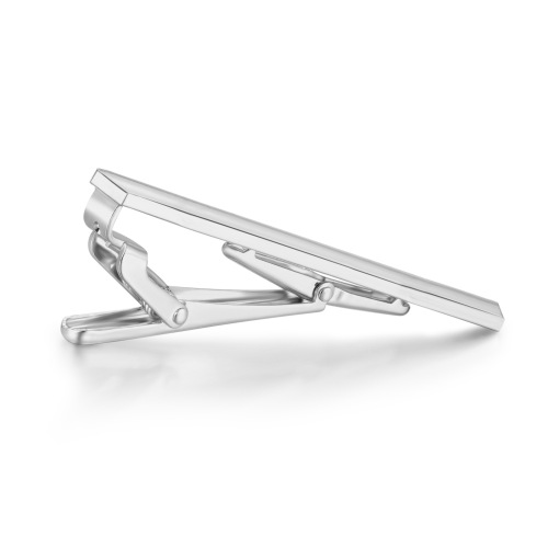 Gold and silver matching tie clip brass laser LOGO men's formal business tie clip cross-border