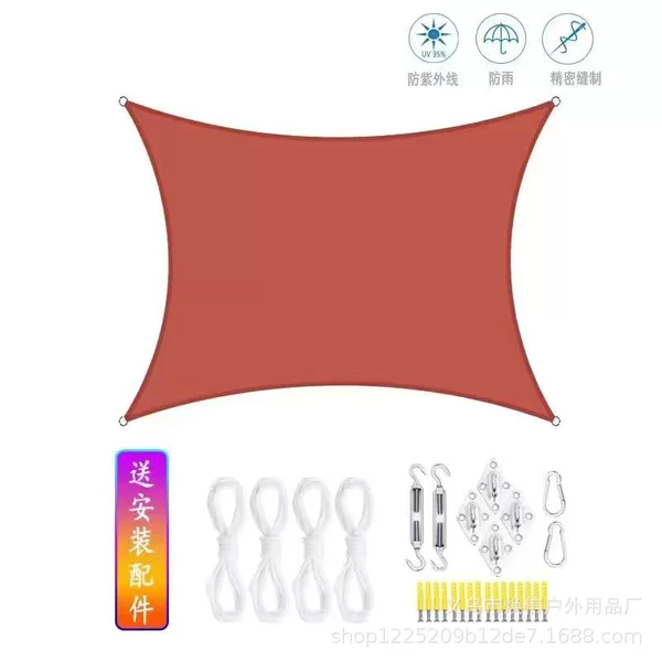 Cross-border hot sale outdoor sun protection rain proof shade sail garden swimming pool UV protection sunshade canopy suit