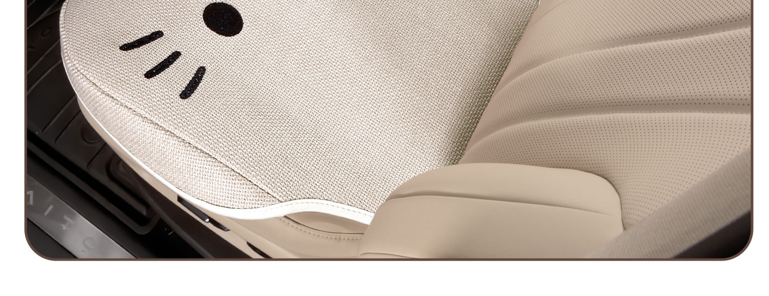 Car seat cushion, universal for all seasons, cartoon cute design, women's car seat pad, full coverage, breathable, non-slip seat cover