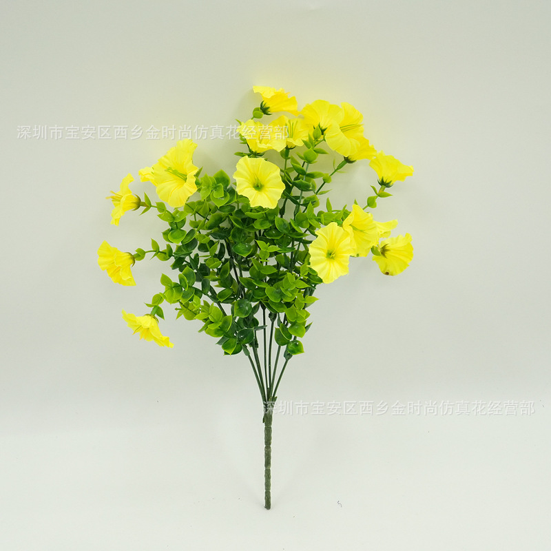 造花 7 フォークユーカリ朝顔模擬朝顔布花屋外家具装飾アクセサリー卸売|undefined