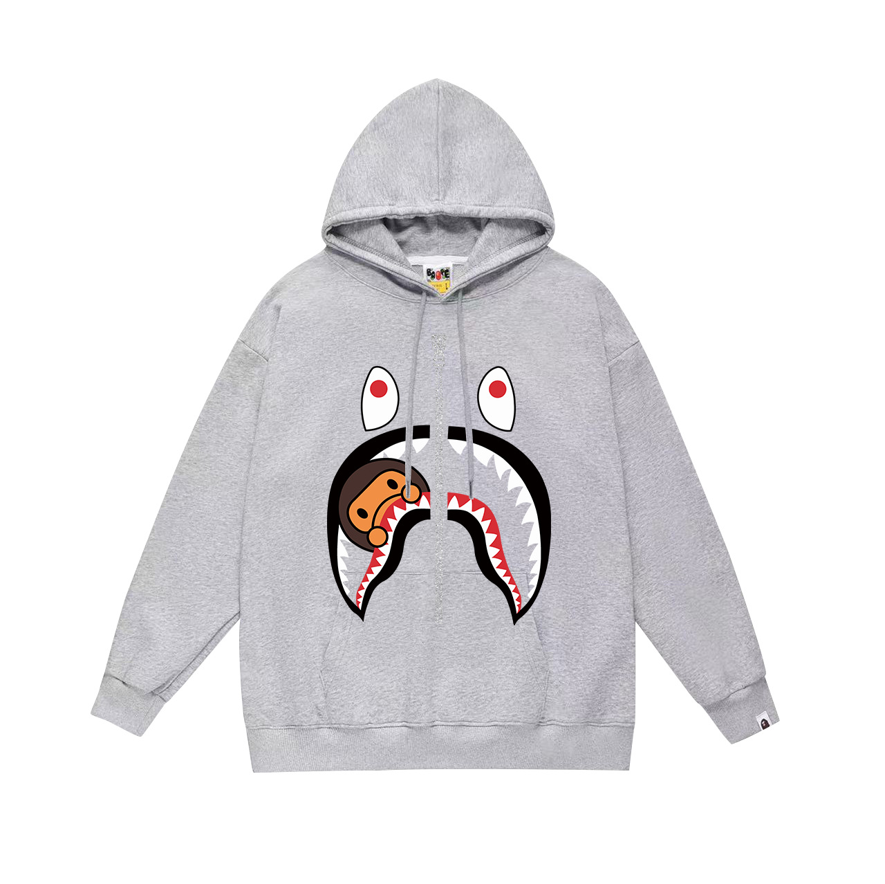 BAPE Shark Head Hoodie Grey