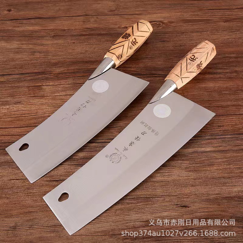 Top-notch non-grinding special meat knife kitchen knife Molybdenum Vanadium steel knife body oak handle non-slip household kitchen knife
