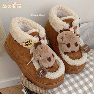 ��Ƥ�����������ЬŮ�����ӽq��ů�������ѩ����Ь�⴩���^��ѥ