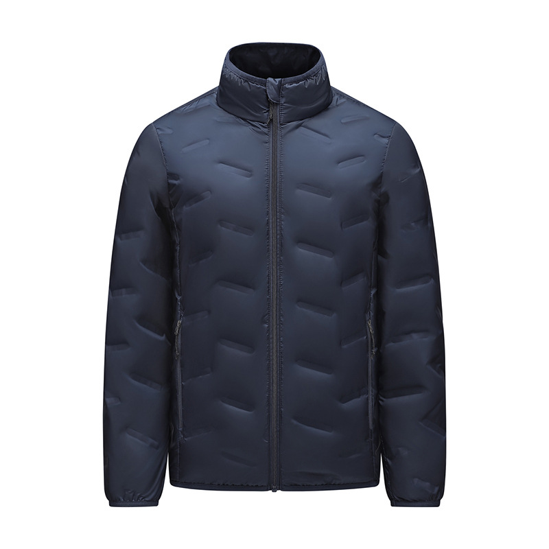 Transfronterizo ultraligero chaqueta de plumón de costilla hombre corto otoño / invierno 2025 nuevo abrigo de plumón de cuello caliente comercio exterior