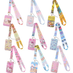 動漫卡通小狗貓咪手機掛繩 U盤證件相機吊牌掛脖鑰匙鏈滌綸織帶