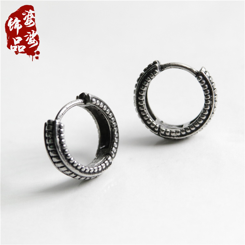 PS796 European and American Dark Retro Titanium Steel Cast Men's and Women's Ear Ring Trendy Men's Accessories