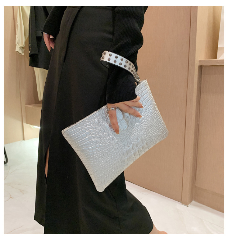 315g Weight Nylon Lining Material Zipper Closure Type Single Shoulder Strap Strap Type Clutch Bag Bags Type Business Occasion Pu Leather Material Solid Color Pattern All Seasons Season Women's Gender Business Style Medium Size Women's Medium Pu Leather Solid Color Business Zipper Clutch Bag 7