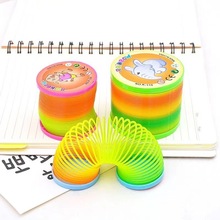 创意彩虹圈 彩弹簧圈 塑料彩虹圈 虹圈 叠叠乐儿童玩具批发热卖