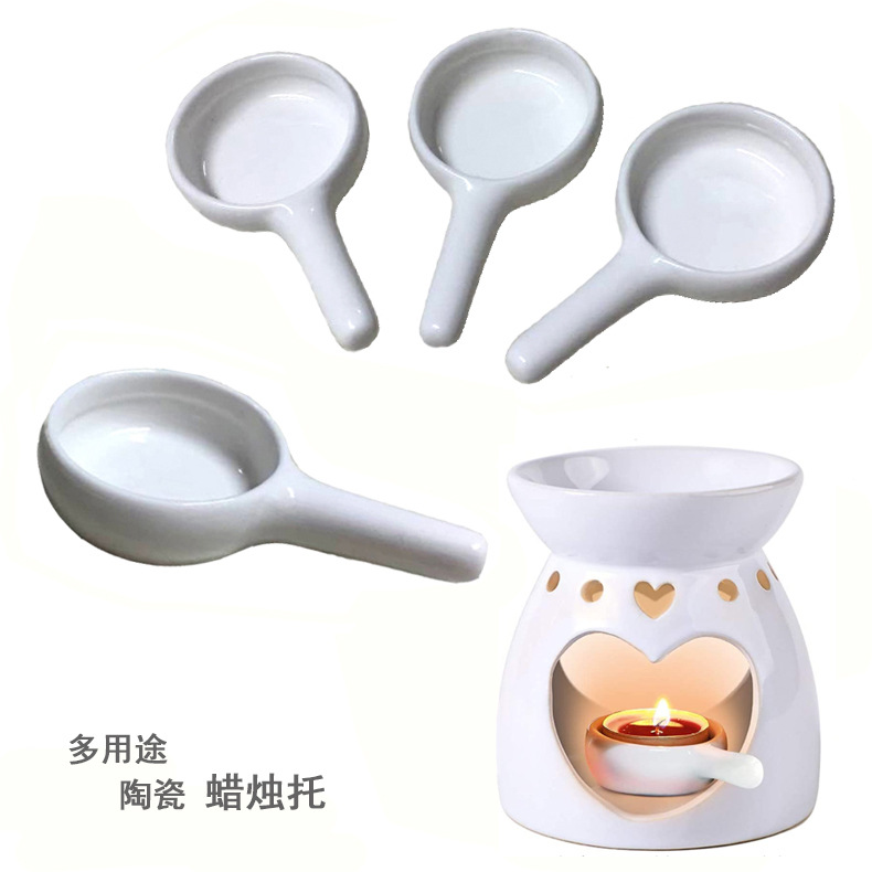 Portavelas de cerámica en blanco y negro, soporte para incienso o velas decorativas, suministro directo de fábrica