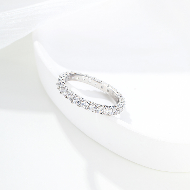 Anillo de Cobre con Gemas Artificiales Galvanizado para Mujer