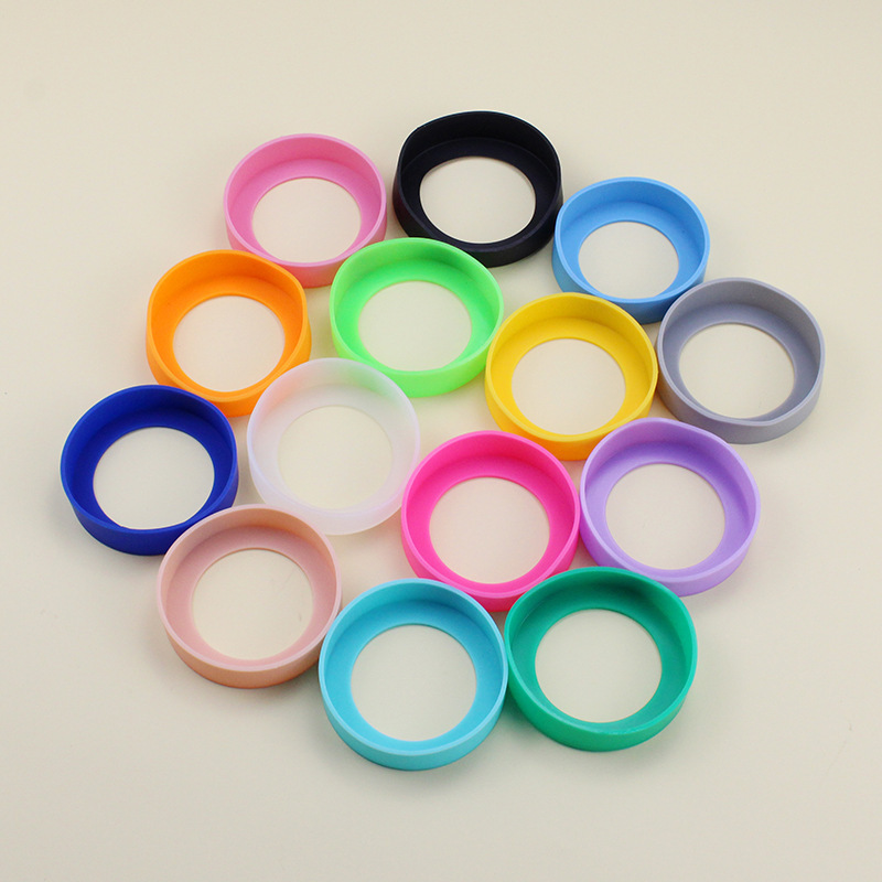 6.5/7/7.5/8cm Silicone Cup Sleeve, Thermos Cup Bottom Cover, Coaster, Water Bottle Protective Cover, Anti-Paint Peeling Cover, Storage