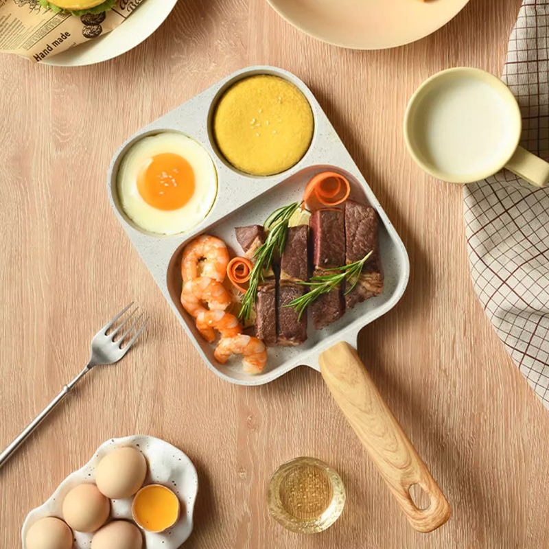 Nuevo arroz de arroz antiadherente 3 - en - 1 desayuno, panela de hamburguesas de huevo, panela doméstica, panela de cocina universal, panela de cocina