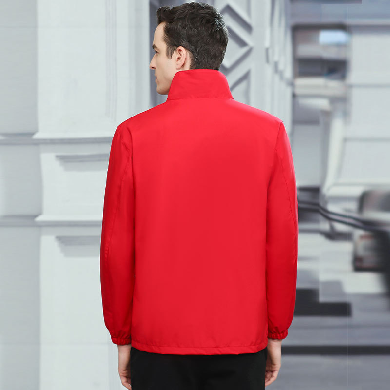 Otoño e invierno chaqueta al aire libre hombres y mujeres mismo a prueba de viento impermeable collar de soporte malla interior montañismo ropa fitness chaqueta deportiva