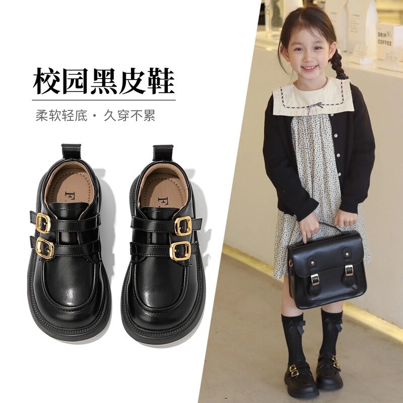 Girls' Leather Shoes 2026 Spring and Autumn New Style Children's Soft-Soled British Style Loafers Mary Jane Princess Shoes Girls' Leather Shoes 2026 Spring and Autumn New Style Children's Soft-Soled British Style Loafers Mary Jane Princess Shoes