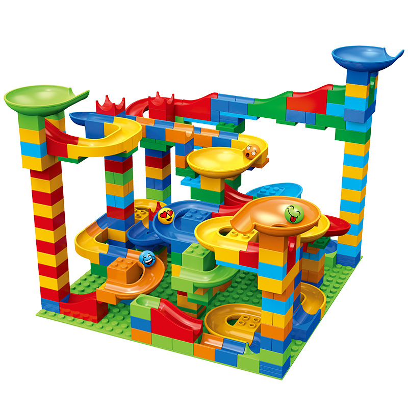 Children's DIY Variable Slide Building Blocks Ball Track Assembled Building Blocks Small Particle Assembled and High Building Blocks Track