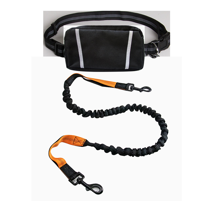 Dongguan kepai corriendo cuerda de tracción con bolsa de cintura cuerda de tracción transfronteriza para mascotas nylon reflexivo perro caminando cuerda de tracción