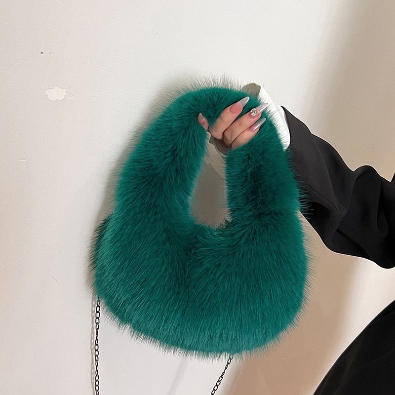 elegant demi-season handheld shoulder bag on chain