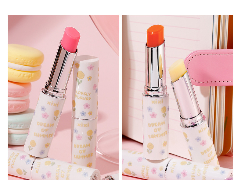 xixi Flower Story Temperature-sensitive Color-changing Lip Balm Moisturizes, hydrates, moisturizes, prevents dryness and cracking, and reduces lip lines. Colorless lip balm undefined
