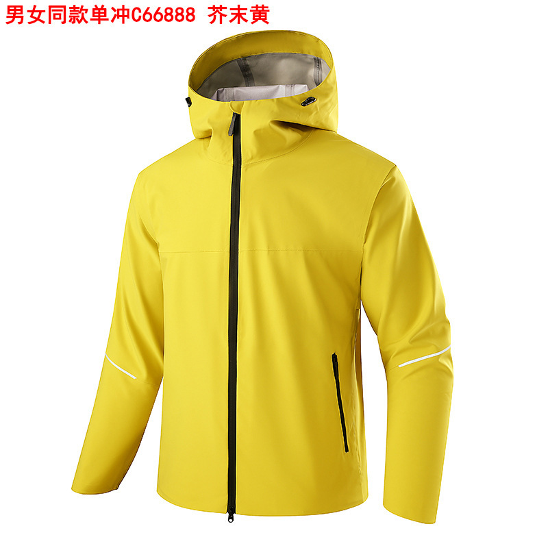 男女款三防冲锋衣春秋季户外无缝全压胶防风防水登山服外套C66888|undefined