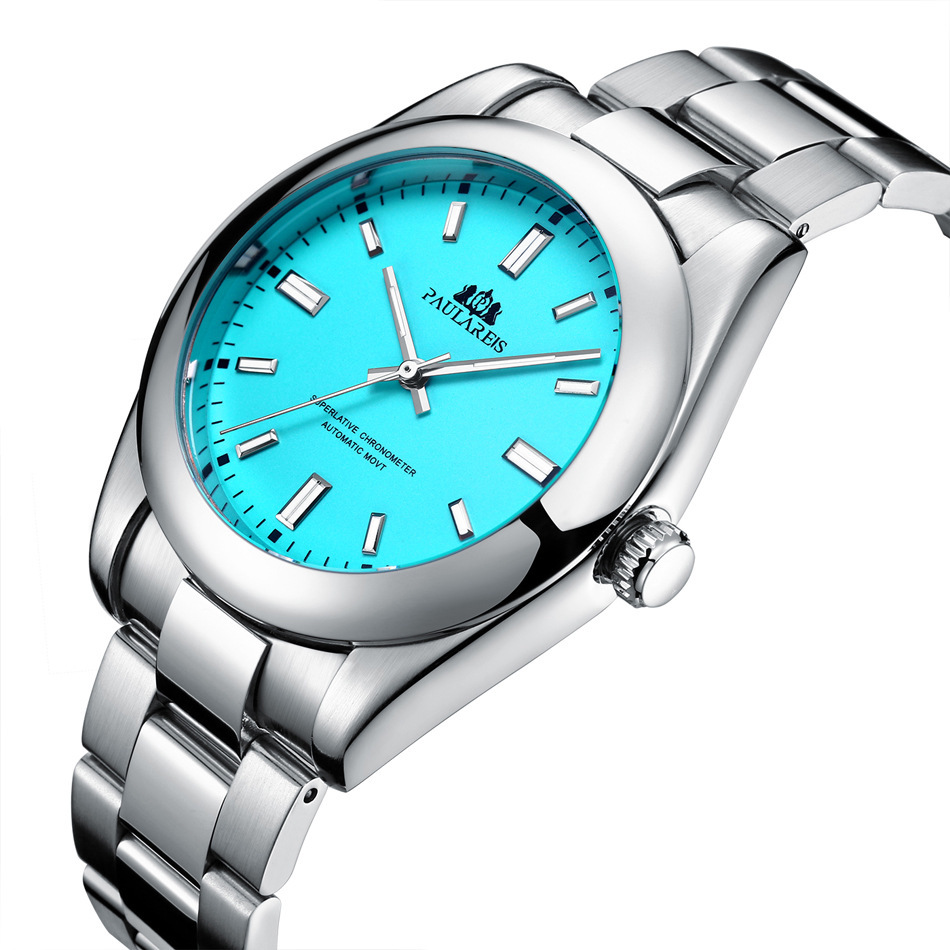 Automatic Men's Mechanical Watch With Luminous Steel Bracelet_voghion.com