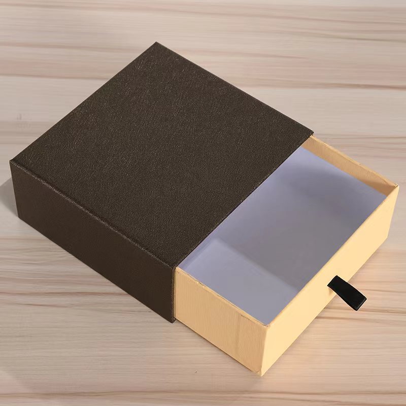 En stock caja de cinturón de gama alta caja de papel de cuero de cajón boutique caja de regalo de cinturón de hombres caja de embalaje cuadrada