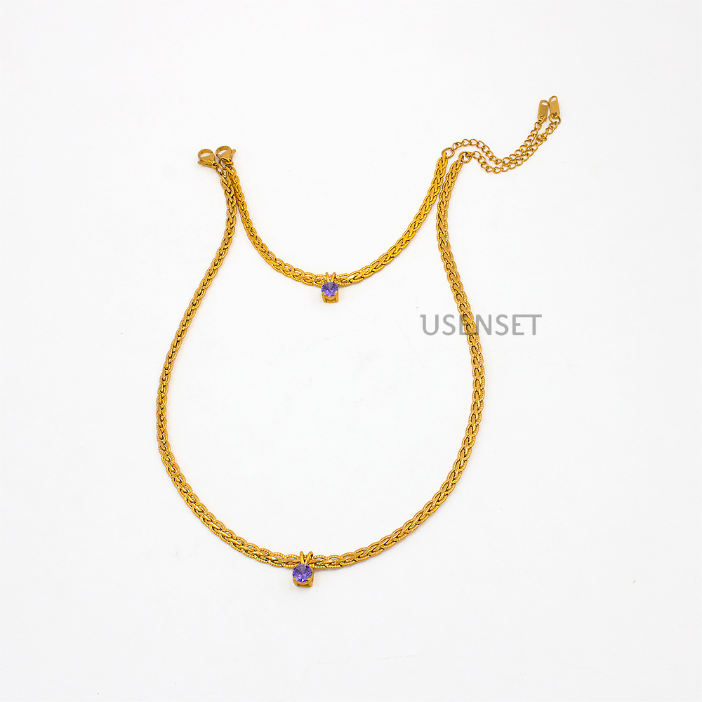 Fashion Flower Copper Chain Pendant Necklace 1 Piece