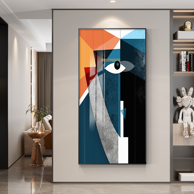 Modern Simple Entrance Decoration Painting Living Room Sofa Background Wall Hanging Painting Eye of Truth Abstract Corridor Aisle Murals