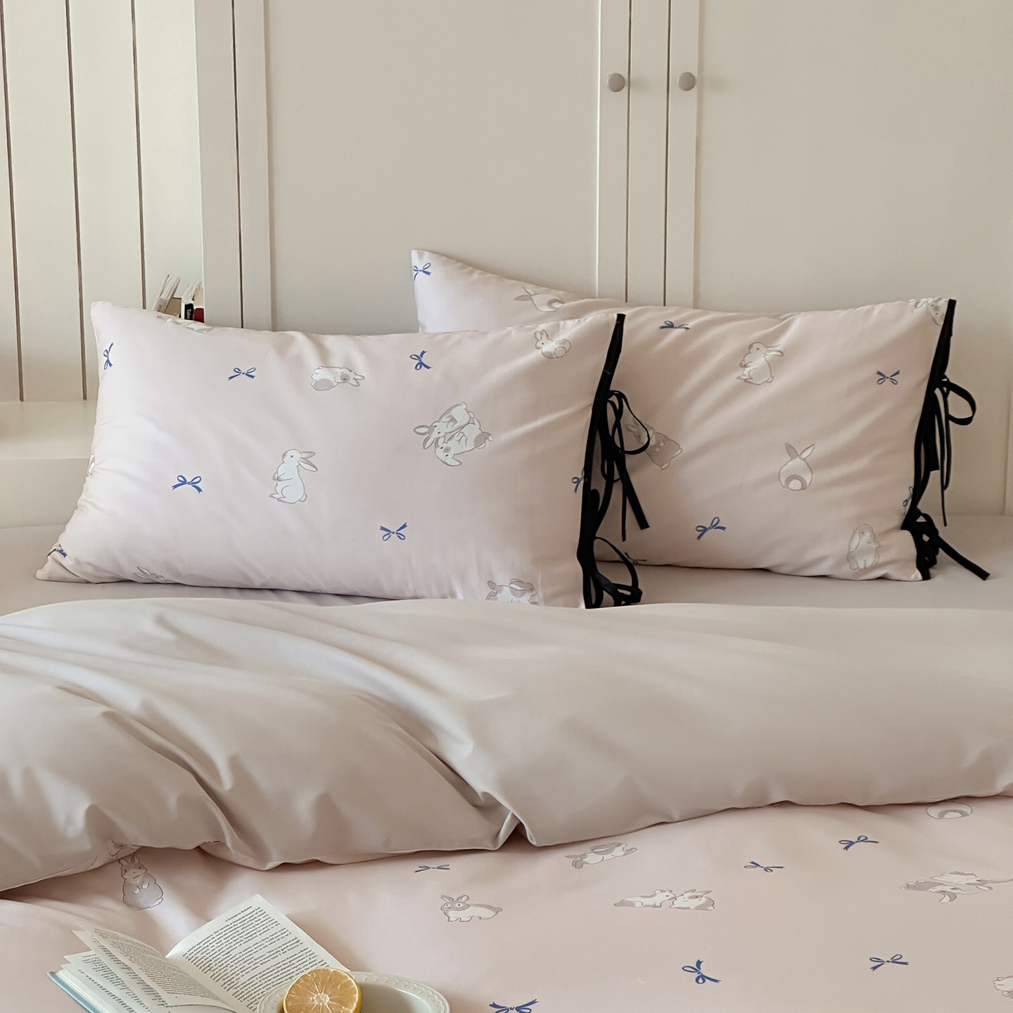 50S Double-Strand Cotton Brushed Four-Piece Set Girly Heart Digital Printed Quilt Cover Autumn and Winter Pure Cotton Warm Bedding Bed Sheetss