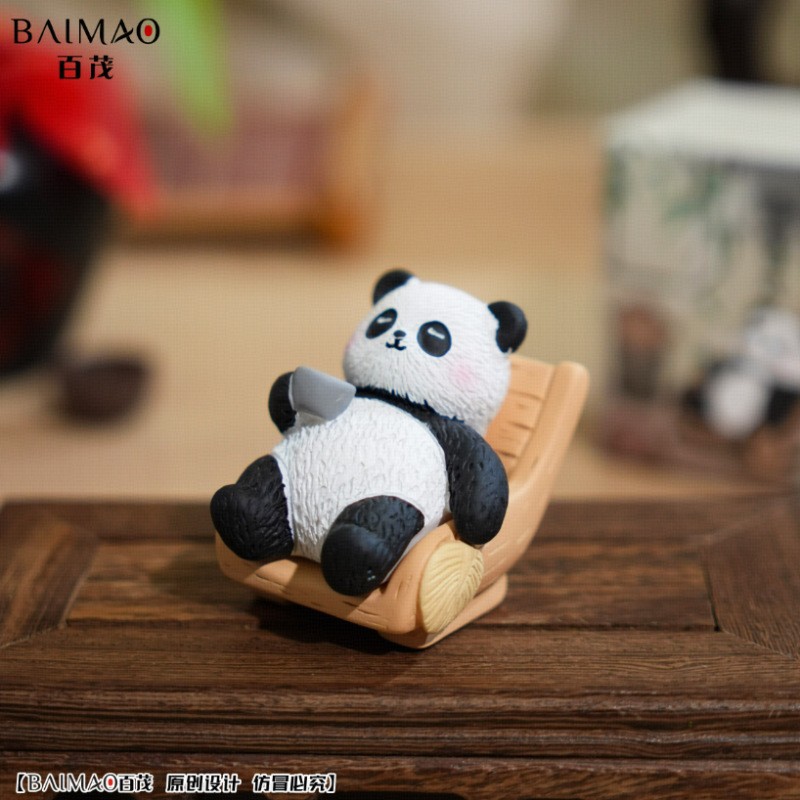 오리지널 팬더 중국식 바야 장식품 - 차 만들기