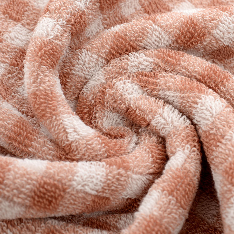 MUJI Japanese Good Quality Cotton Absorbent Face Towel with Checkered Pattern, Household Cotton Striped Bath Towel, 100% Xinjiang Cotton