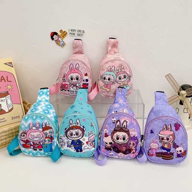 外贸新款儿童胸包卡通印花男女童斜挎包幼儿园可爱休闲零钱单肩包