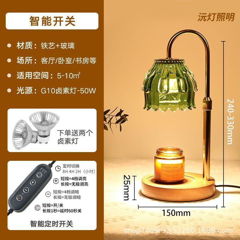 跨境专供融蜡灯ins扩香礼品台灯无烟调温美式复古小夜灯香薰灯|undefined