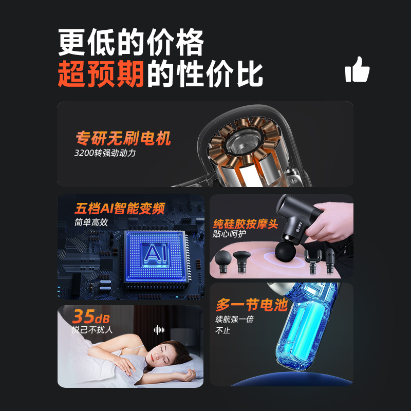 Mini pistola de fascia portátil relajación muscular masajeador de película cervical profesional de acondicionamiento físico masajeador de compresión caliente fábrica de protección de cuello